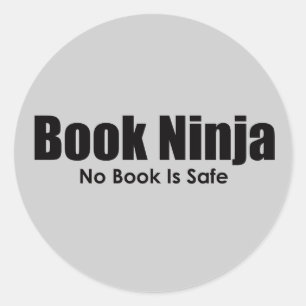 Adesivo Redondo Book Ninja Sticker