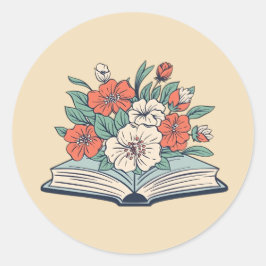 Adesivo Redondo Book Sticker