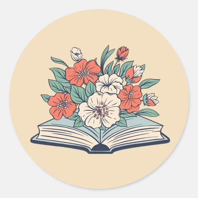 Adesivo Redondo Book Sticker (Frente)