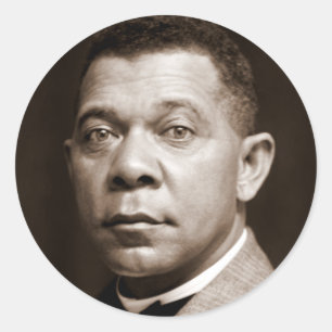 Adesivo Redondo Booker Washington: Educador Afro-Americano