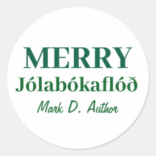 Adesivo Redondo Books & Cozy Noites: Feliz Jolabokaflod