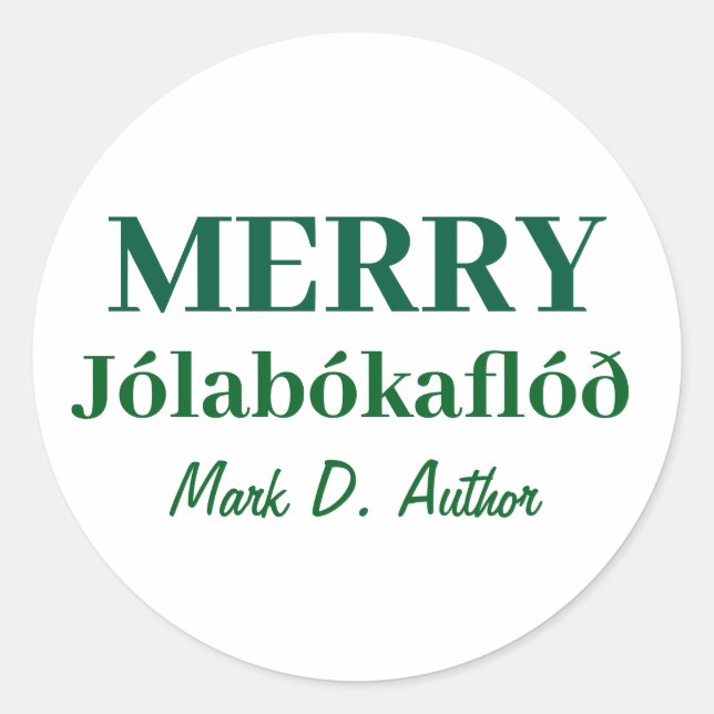 Adesivo Redondo Books & Cozy Noites: Feliz Jolabokaflod (Frente)