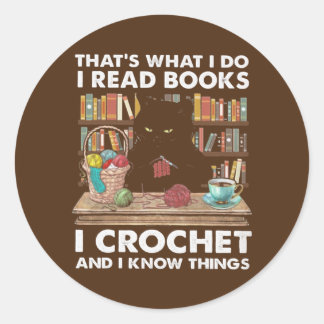 Adesivo Redondo Books Crochet