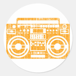 Adesivo Redondo Boombox