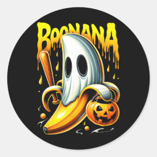 Adesivo Redondo Boonana Ghost Nana Dia de as Bruxas engraçado Cost
