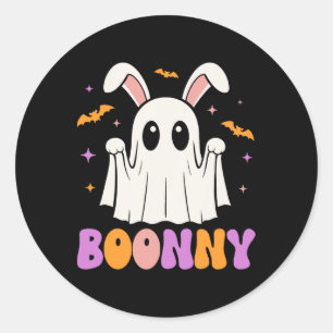 Adesivo Redondo Boonny Cute Bunny Ghost Halloween Men