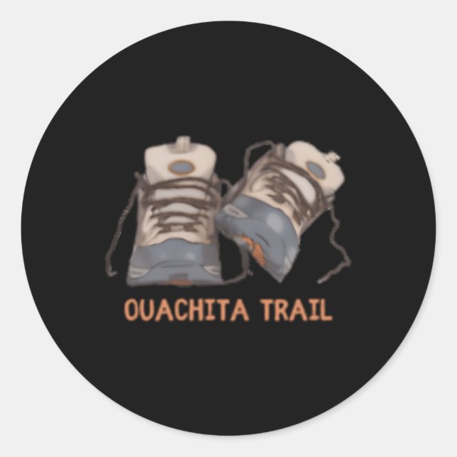 Adesivo Redondo Boots do Ouachita Trail (Frente)