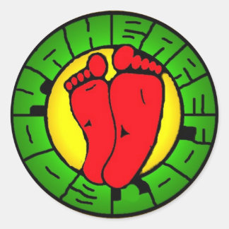 Adesivo Redondo Booyah_logo_rasta
