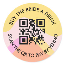 Boozy & Groovy Bachelorette QR/Venmo Sticker