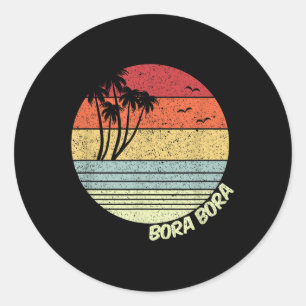 Adesivo Redondo Bora Bora Francês Polinésia Praia Souvenir