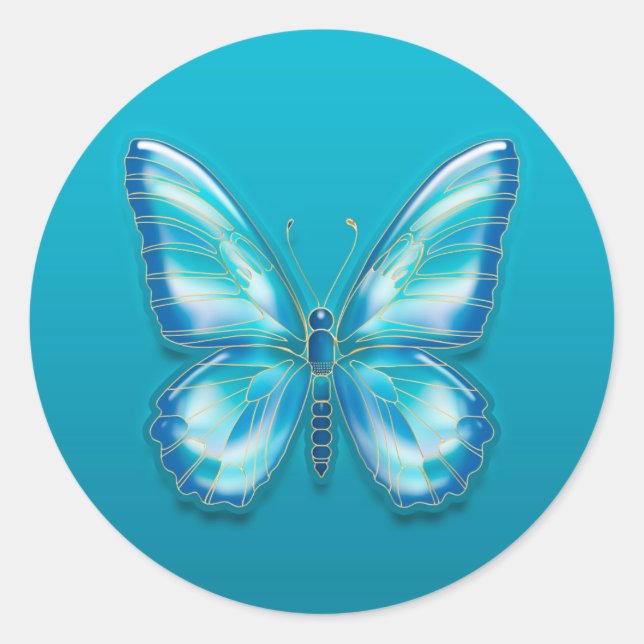 Adesivo Redondo Borboleta (Frente)