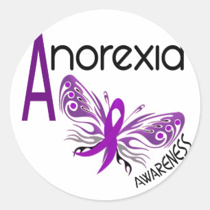 ADESIVO REDONDO BORBOLETA 3,1 DA ANOREXIA