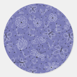 Adesivo Redondo Borboleta AMOR - padrão perfeito.