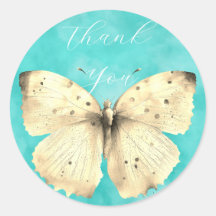 Borboleta azul-clara romântica te obrigado