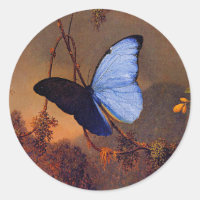 Borboleta Azul Morpho, belas artes,