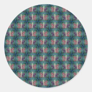 Adesivo Redondo Borboleta colorida   Filtro de nevoeiro   Base