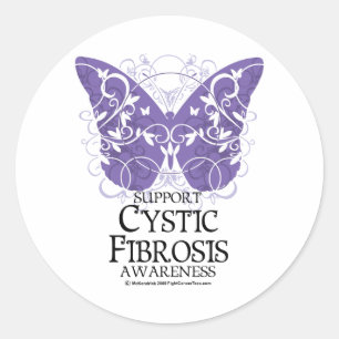Adesivo Redondo Borboleta da fibrose cística