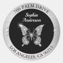 Borboleta de Diamante, selo de endereço de devoluç