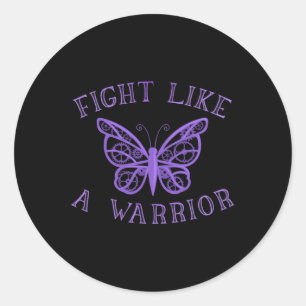 Adesivo Redondo Borboleta Fibro Enxaqueca Lupus Guerreiro Sensibil