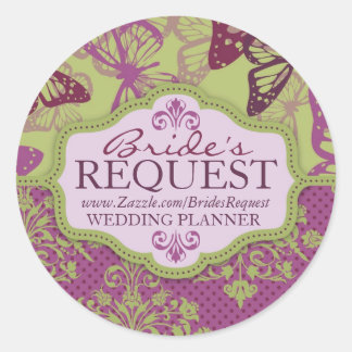 Adesivo Redondo Borboleta Flirt Business Stick