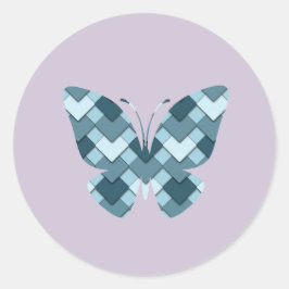 Adesivo Redondo Borboleta Harlequin de Diamond Blue Sapphire