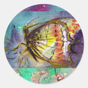 ADESIVO REDONDO BORBOLETA MÁGICA