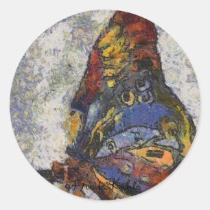 Adesivo Redondo Borboleta Monet de Frida Kahlo inspirado