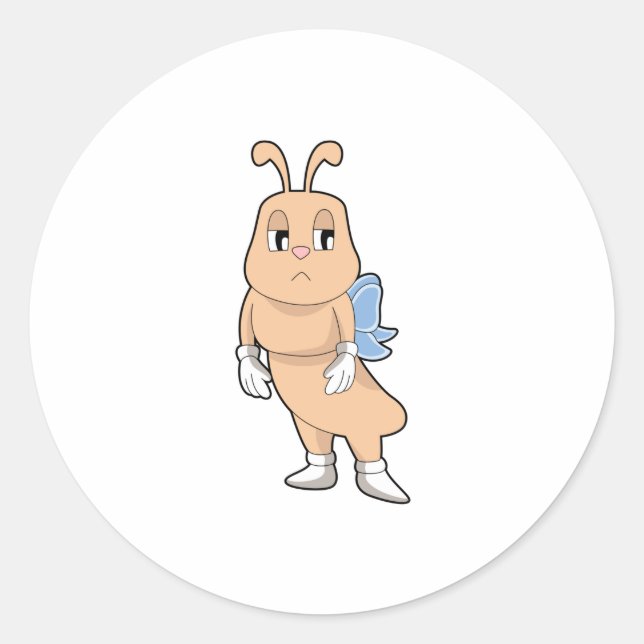 Adesivo Redondo Borboleta sem Asas (Frente)