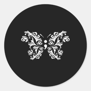Adesivo Redondo Borboleta Semicolon Mental Health Awarting Warrio