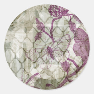 Adesivo Redondo Borboletas árabes IV