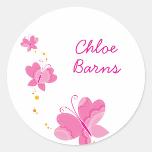 Adesivo Redondo BORBOLETAS DE FLUTTERBY:: série de três 1