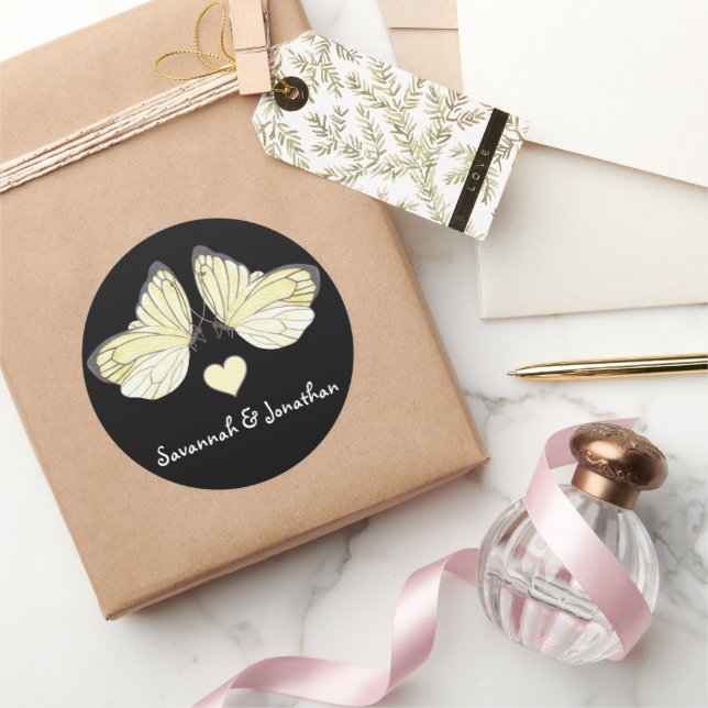 Adesivo Redondo Borboletas Roxo Roxo (Presentear)