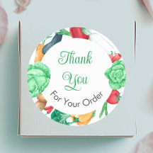 Borda de Legumes Obrigado Pelo Seu Pedido