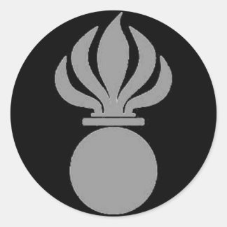 Adesivo Redondo Bordador Panzergrenadier bomba (cinzento)