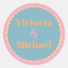 Adesivo Redondo Bordados Coloridos do Mod