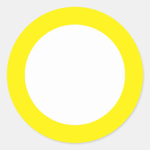 Adesivo Redondo Bordas grandes - Alerta amarelo