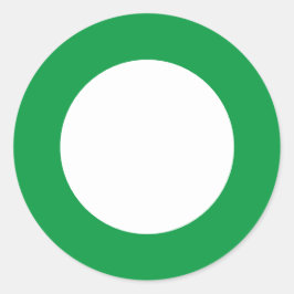 Adesivo Redondo Bordas Grandes - Vinheta do Círculo de Alerta Verd