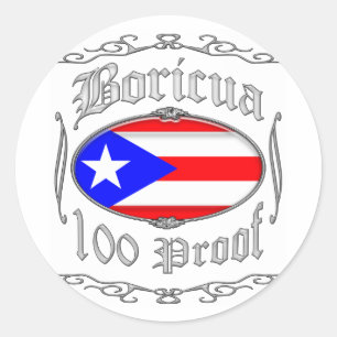 Adesivo Redondo Boricua 100 Proof2