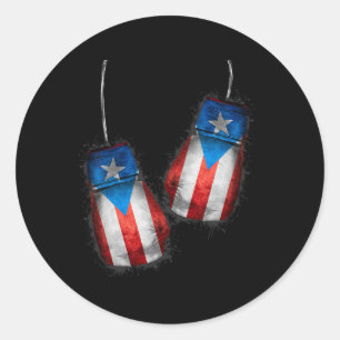 Adesivo Redondo Boricua Boxers Boxando Ventiladores Camisas Luvas 