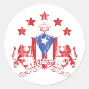 Adesivo Redondo Boricua Heraldy