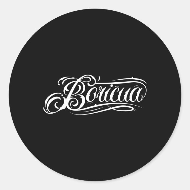 Adesivo Redondo Boricua Porto Rico (Frente)