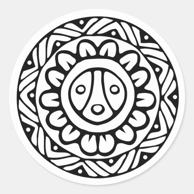 Adesivo Redondo Borikén Native Sticker (Frente)