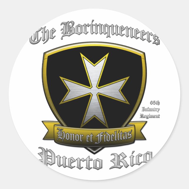 Adesivo Redondo Borinqueneers (Frente)
