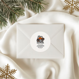 Adesivo Redondo Born 2 Basketball | Sports Themed 2nd Birthday