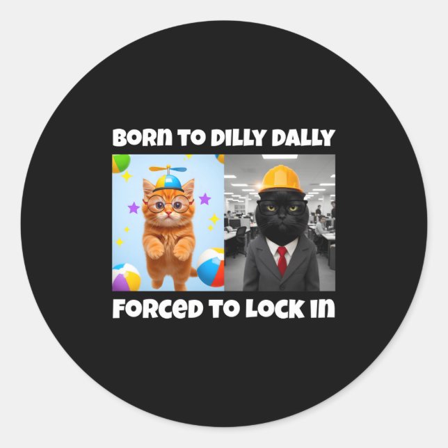 Adesivo Redondo Born Dilly Dally Forced Lock (Frente)