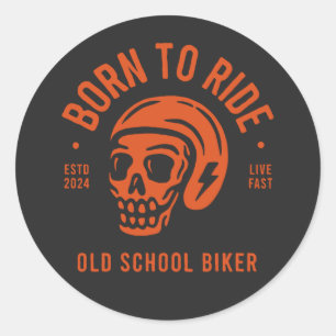 Adesivo Redondo Born to Ride
