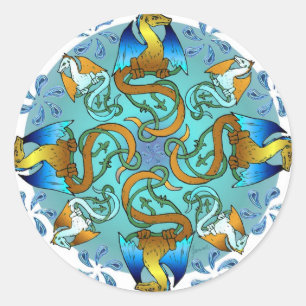 Adesivo Redondo Bornholm Blues Sticker