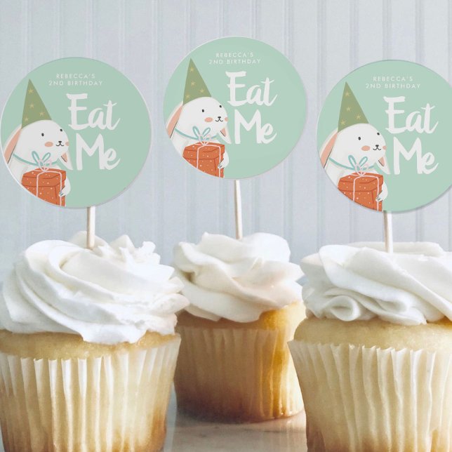 Adesivo Redondo Borninho Branco Bonny Aniversário Bonito Vestidos (Criador carregado)