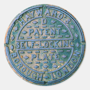 Adesivo Redondo Borough of London Utility Cobrir Sticker