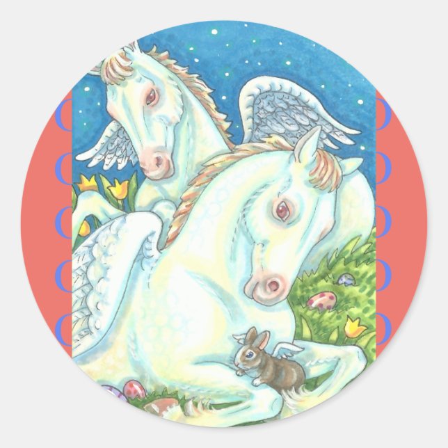 ADESIVO REDONDO BORRACHA E COLT ANGELS, PÁSCOA WHIMSY - FOLHA (Frente)